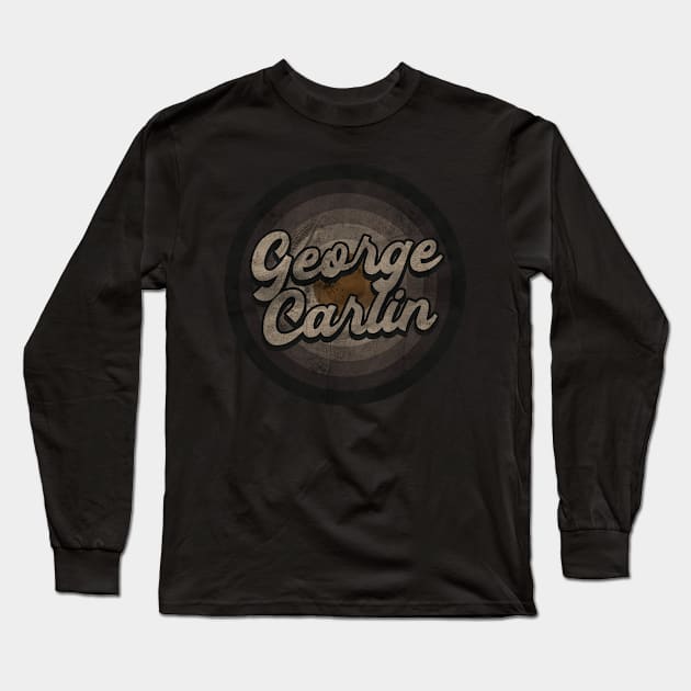 RETRO BLACK WHITE - George Carlin Long Sleeve T-Shirt by Yaon